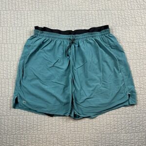 Janji Shorts Men XL Blue AFO Vent Multi 6" Lined Run Active Performance Workout